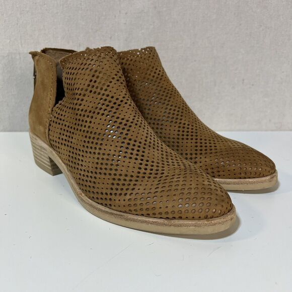 Dolce Vita Tommi Tobacco Brown Tan Suede Ankle Booties Sz. 7.5 - Picture 1 of 6